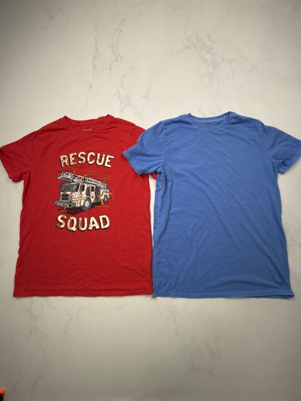 Cat & Jack Rescue Squad Graphic Tee Red Fire Truck Lot of 2 - Boys XXL Husky